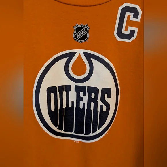 Orange Oilers NHL T-Shirt - Picture 2 of 4